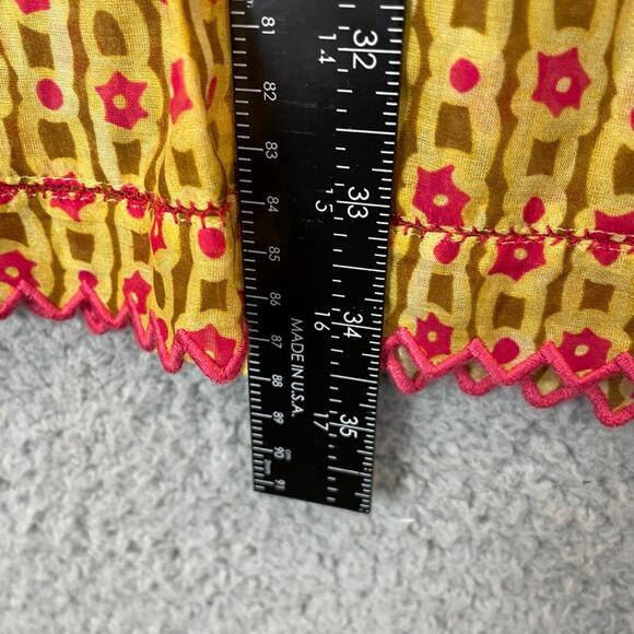 Saloni Dress Womens 10 Silk Cottagecore Fairy Prairie Sheer Ditsy Floral Mini - Picture 10 of 11